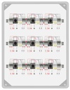 ARMARIO CONEXIÓN 1000V PV - 9 MPPT 2 STRING FUS 15A - SECCIONADOR 25A + PROTECTOR SOBRETENSIONES CLASE II