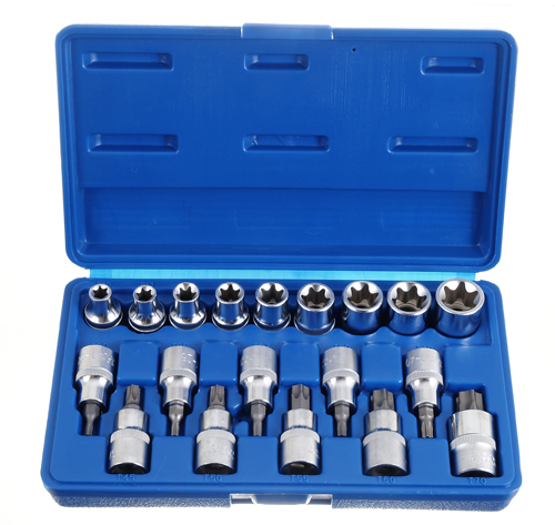 19Pcs 1/2"Dr.E-TX Socket Set