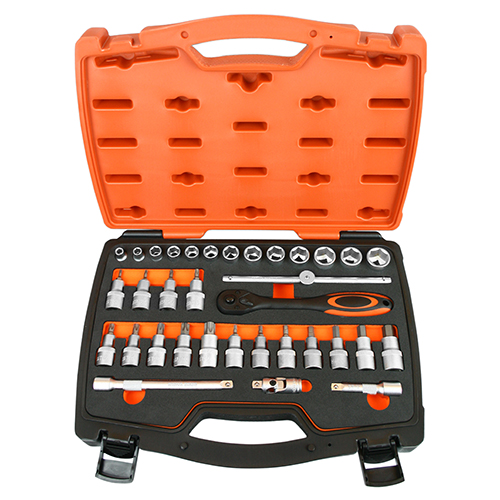 34Pcs 3/8'' Dr.Socket Set + 1/2'' Socket Bit