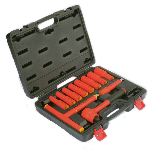 12Pcs 1000V Insulated 1/2" Dr. Reversible Ratchet Set