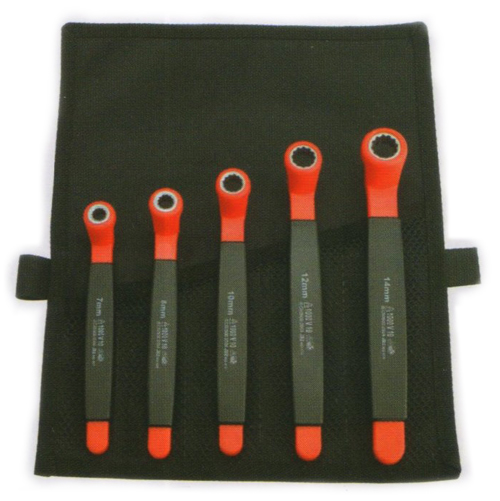 5Pcs 1000V Insulated Box End Wrench Set