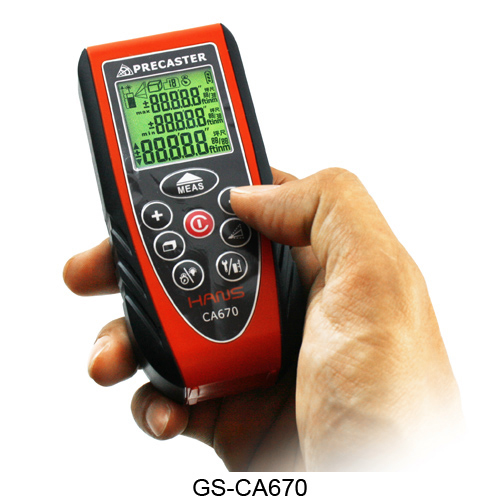 Portable laser distance meter GS-CA670, range from 0.05~70M