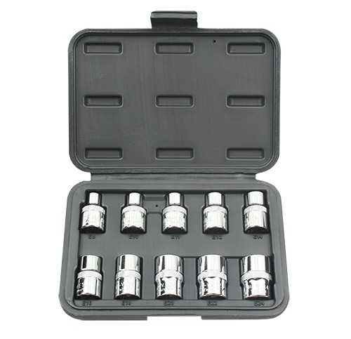 10Pcs 1/2" E Socket set