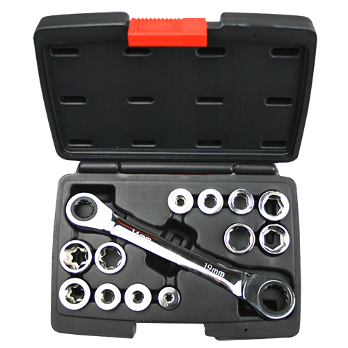 [GS-13DGM] 13Pcs Mirror Gear Wrench Set