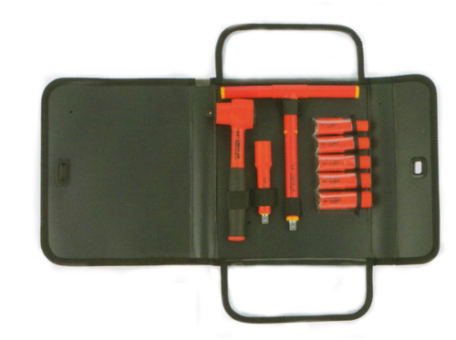 [GS-701-003] 9Pcs 1000V Insulated 3/8" Dr. Reversible Ratchet Set