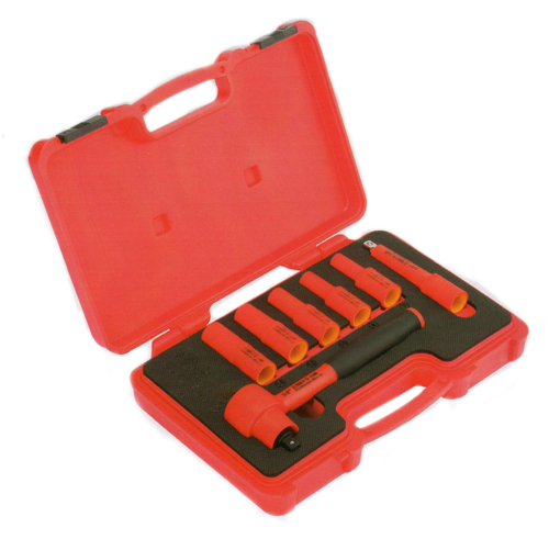 [GS-701-004] 8Pcs 1000V Insulated 3/8" Dr. Reversible Ratchet Set