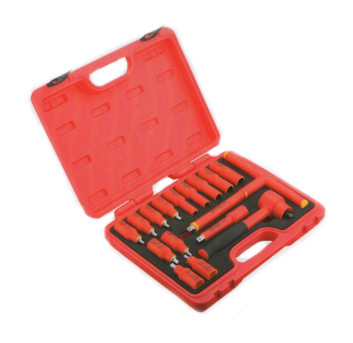 [GS-704-005] 17Pcs 3/8" Dr. 1000V Insulated Tool Set