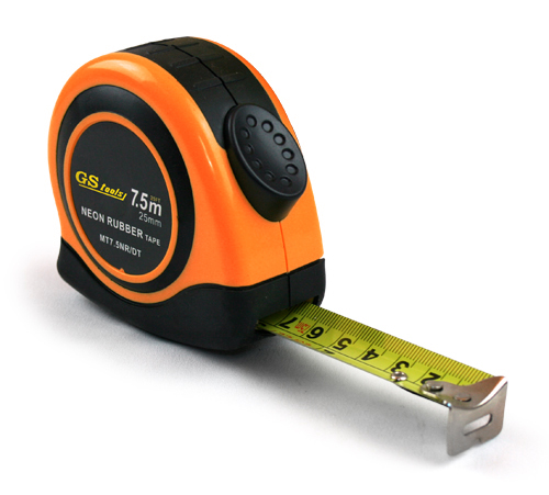 [GS-MT7.5NR/DT] 7.5M Neon Rubber Measuring Tape 